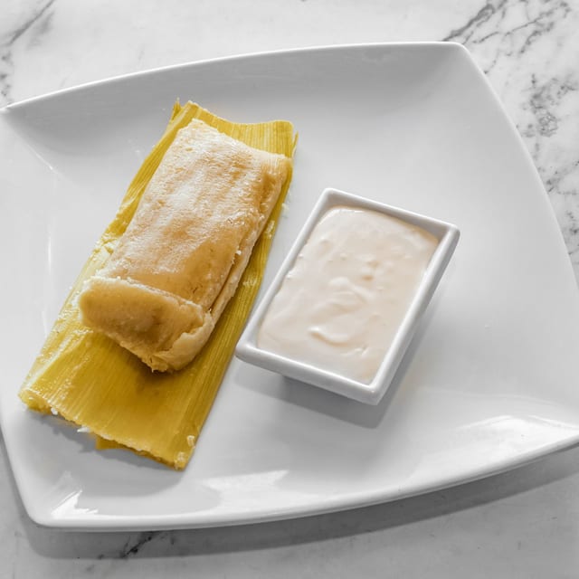 Tamal De Elote Con Crema.